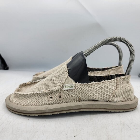 Sanuk Donna Hemp Womens 6 Beige Slip On Shoes Casual Lightweight SWF1160 - Picture 12 of 14